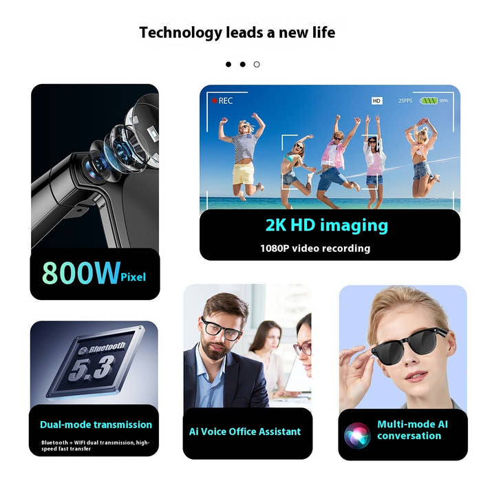 Ai Smart Glasses 800w Double Lens